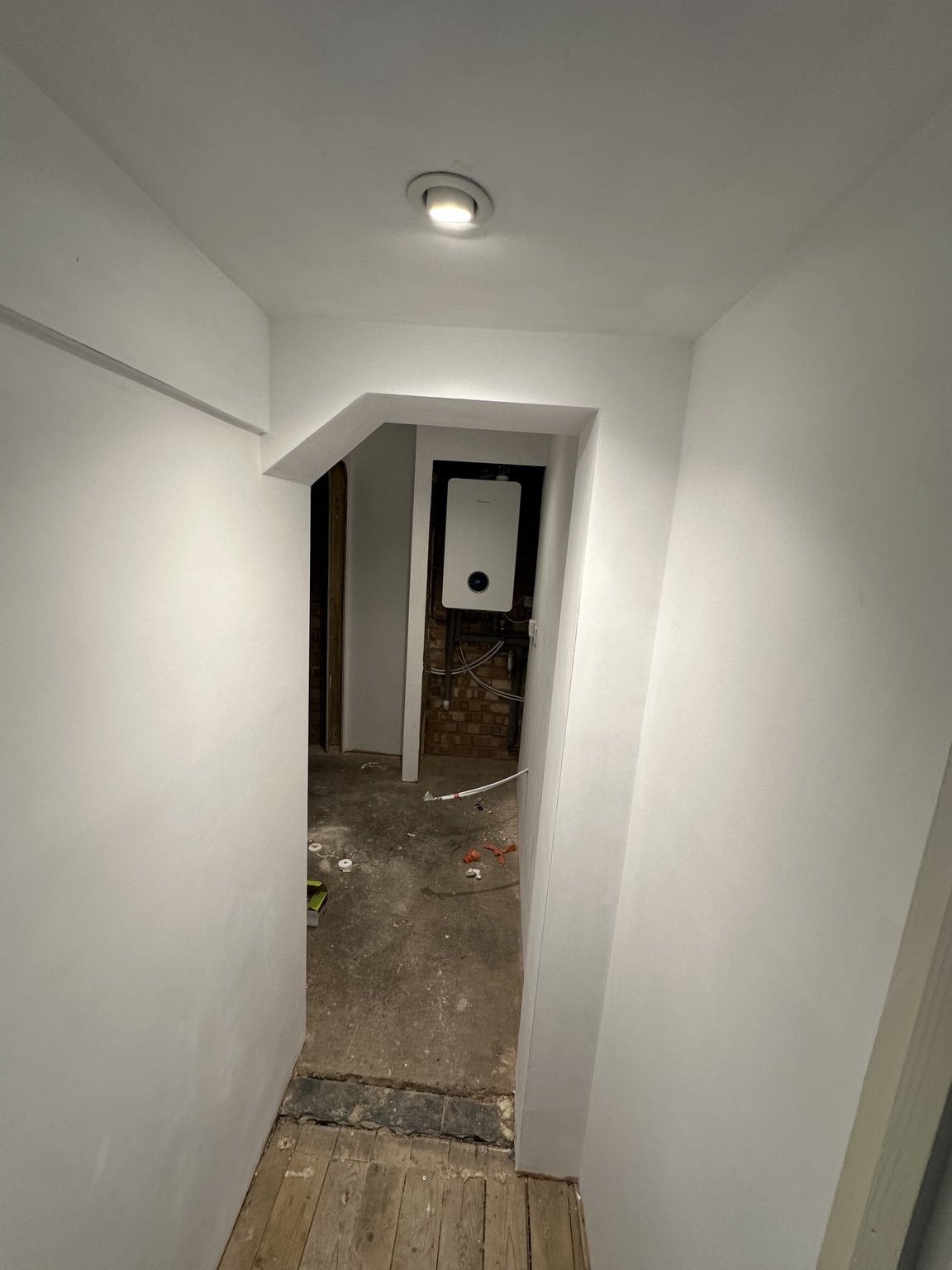Recessed spotlight installed in downstairs WC